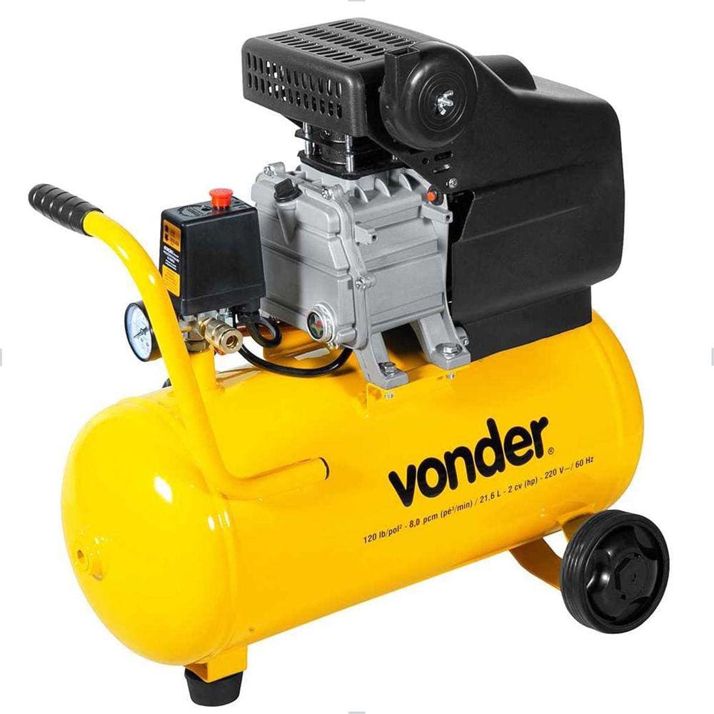 Motocompressor de Ar 8 pcm 21 Litros MCV216 127v Vonder