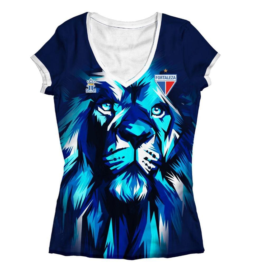 Camisa feminina do Fortaleza - Jotaz - Leão Celeste