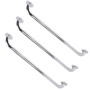 Alça Apoio 70 cm Barra Inox Kit 3 Uni Suporte Acessibilidade Gestante Idoso Criança Deficiente Banheiro Corrimao Box Casa Segurança