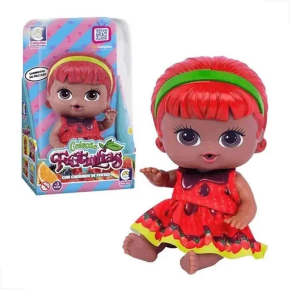 Boneca Bebe Coleçao Frutinhas Com Cheirinho Frutas Cotiplas