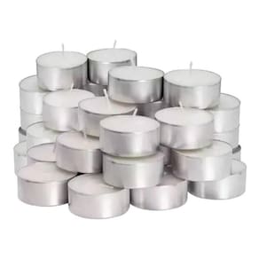 Vela Decorativa Romântica Pequena Base Alumínio 50U +