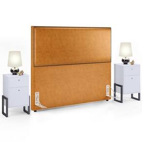 Cabeceira Casal 140Cm Whisky 2 Mesas Cabeceira Branco