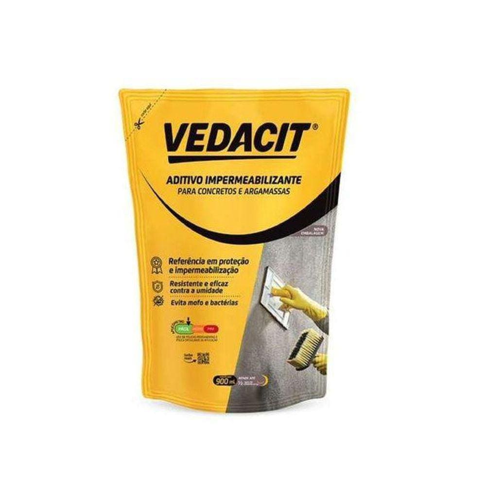 Aditivo Impermeabilizante Vedacit 900 Ml Concreto Argamassa
