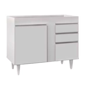 Balcão 02 Gavetas Bia 100Cm Branco