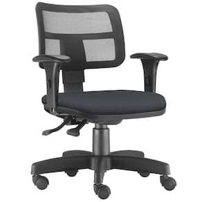 Cadeira Giratória Zip L02 Escritório Crepe Preto