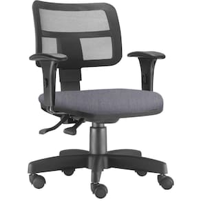 Cadeira Giratória Zip Executiva Ergonômica Escritório Cinza