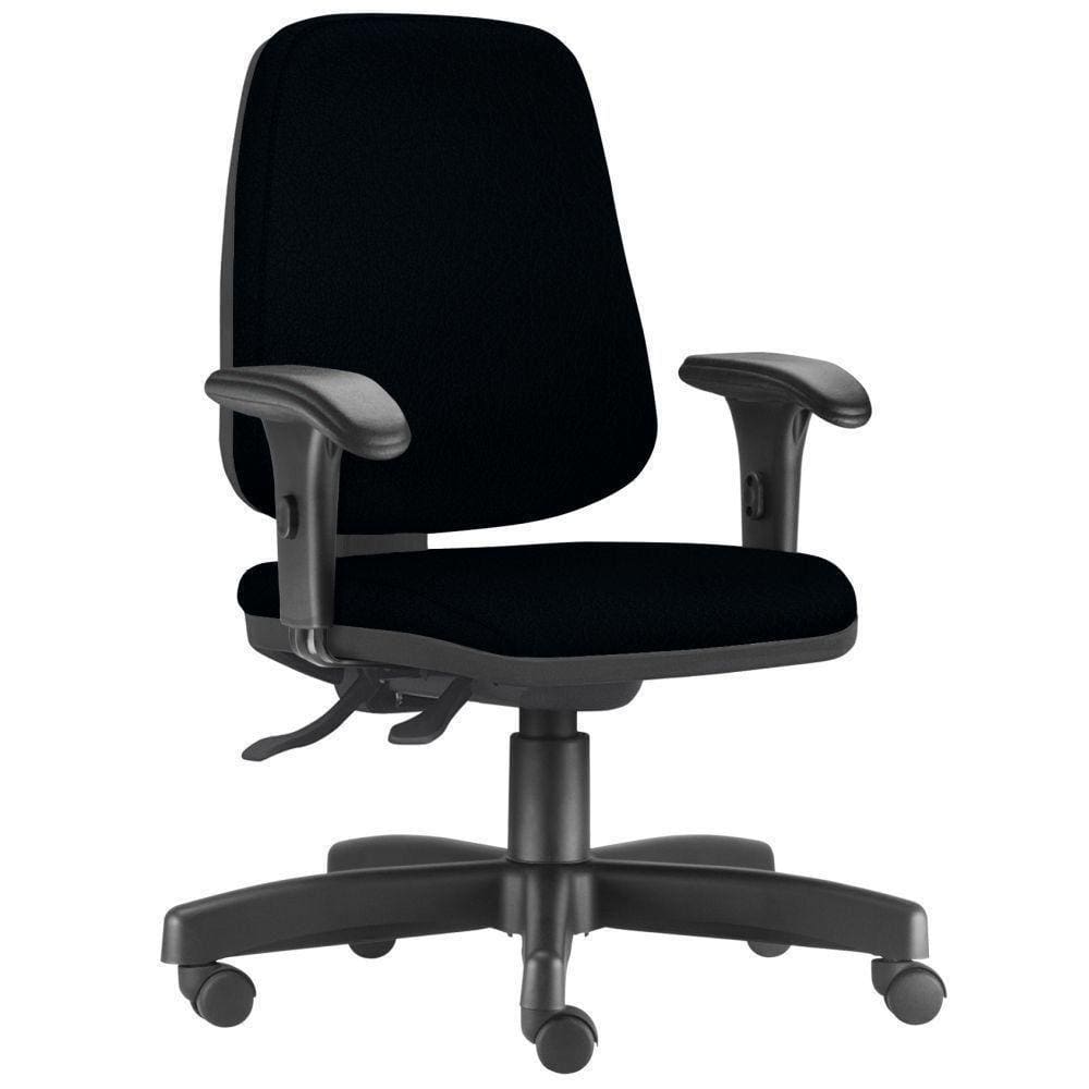 Cadeira Giratória Job L02 Diretor Executiva Crepe Preto