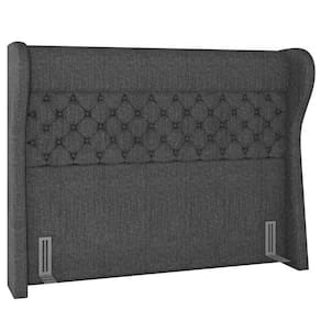 Cabeceira Cama Box Casal Queen 160Cm Linho Cinza