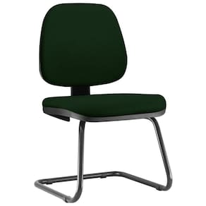 Cadeira Para Escritório Job L02 Fixa Crepe Verde Musgo