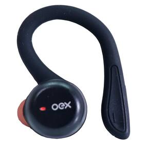 Fone Bluetooth Flex TWS21, Preto/Laranja, OEX