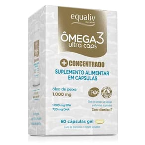 Ômega 3 Ultra 1000mg com Vitamina E 60 cápsulas - Equaliv