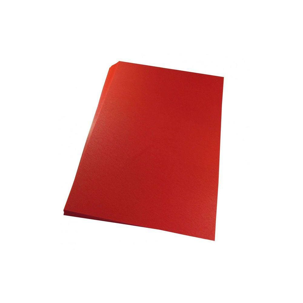Capa para encadernação A3 Vermelha PP Couro 0,30mm 100un