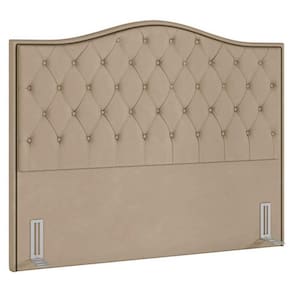 Cabeceira Cama Box Casal 140Cm Siena P02 Veludo Bege