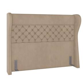 Cabeceira Cama Box Casal 140Cm Trinidad P02 Veludo Bege