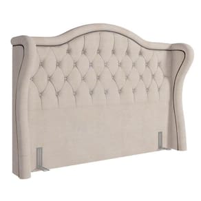 Cabeceira Cama Box Casal King 195Cm Linho Bege Cru
