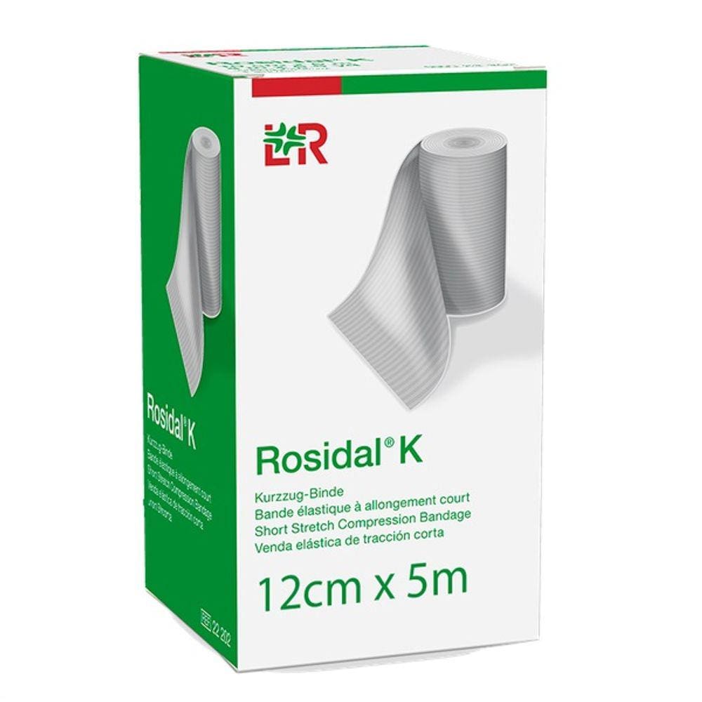 Bandagem de Curta Elasticidade ALTA Compressão Rosidal K 12CM X 5M