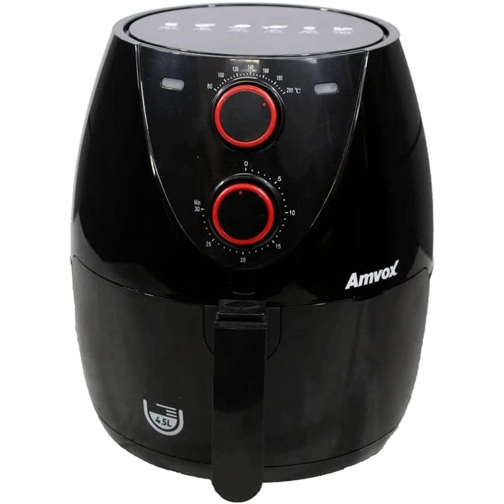 AirFryer Familia 4,5L 1400w 110v Fritadeira Elétrica sem Óleo Amvox ARF 1205 Preta