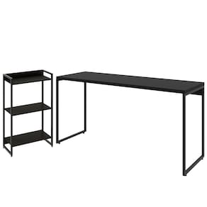 Kit Escritório Estante 3 Prateleiras Com Mesa 150Cm Onix