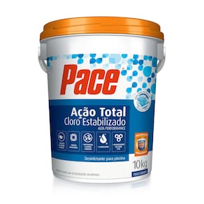 Cloro para Piscina Estabilizado Pace Ação Total 10kg