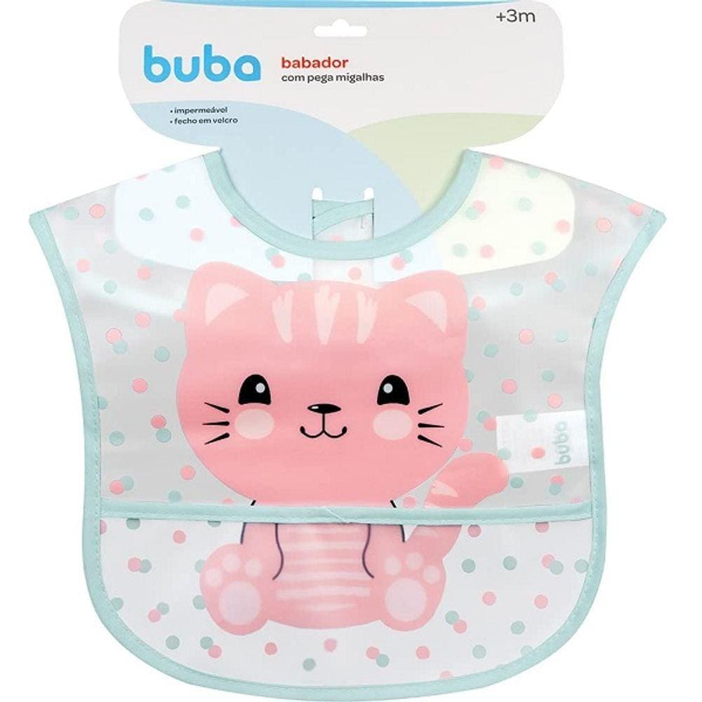 Babador Plastico com Bolso Pega Migalhas e Ajuste Buba BABY
