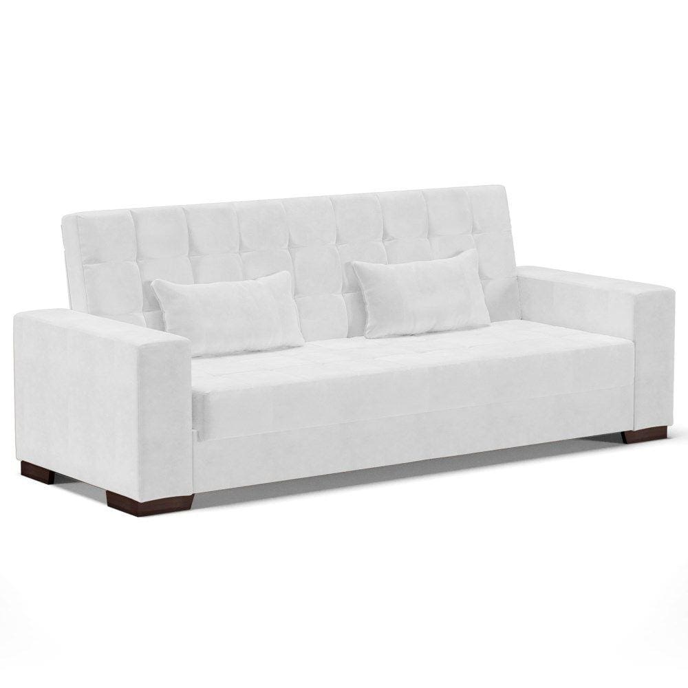 Sofá Cama para Sala de Estar Lisboa Couríssimo Branco - Ibiza