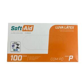 Luva Látex Soft+Aid Caixa Com 100 Unid Tamanho P