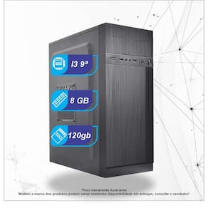 Computador Core I3 9ª, 8gb DDR4, SSD 120gb, Wi-Fi