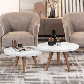 Mesas De Centro Luma Decorativa Para Sala Com Pés Palito - JM3 MÓVEIS