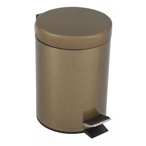 Lixeira De Banheiro Metal 3 L Dark Gold 24,5x17x22cm