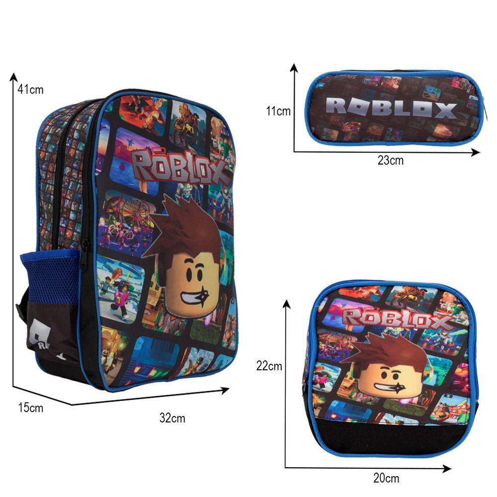 Mochila Escolar Bolsa Infantil Roblox Jogo Meninos Costas - Toys