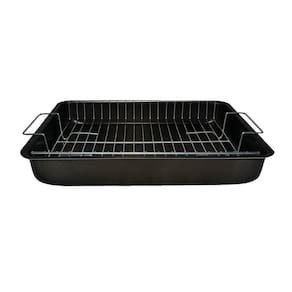 Tabuleiro Assadeira Antiaderente com Grelha Aço Inox 40x29cm