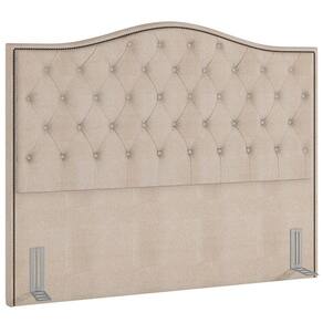 Cabeceira Cama Box Casal King 195cm Siena P02 Linho Bege Cru - Mpozenato