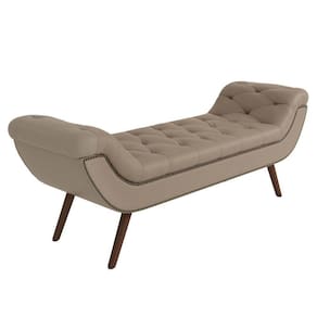 Puff Recamier 195cm Vêneto P02 Sintético Bege - Mpozenato