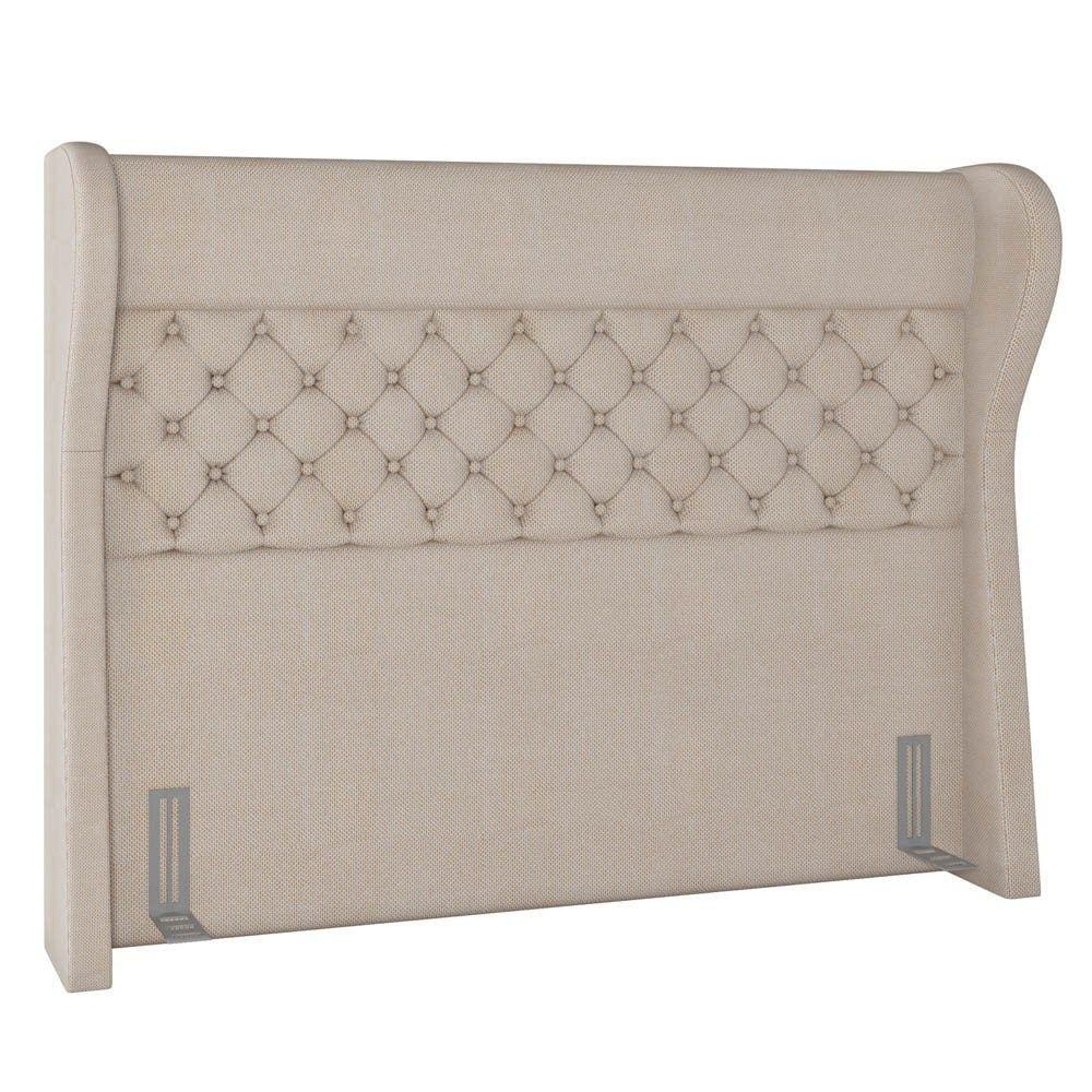 Cabeceira Cama Box Casal 140cm Trinidad P02 Linho Bege Cru - Mpozenato