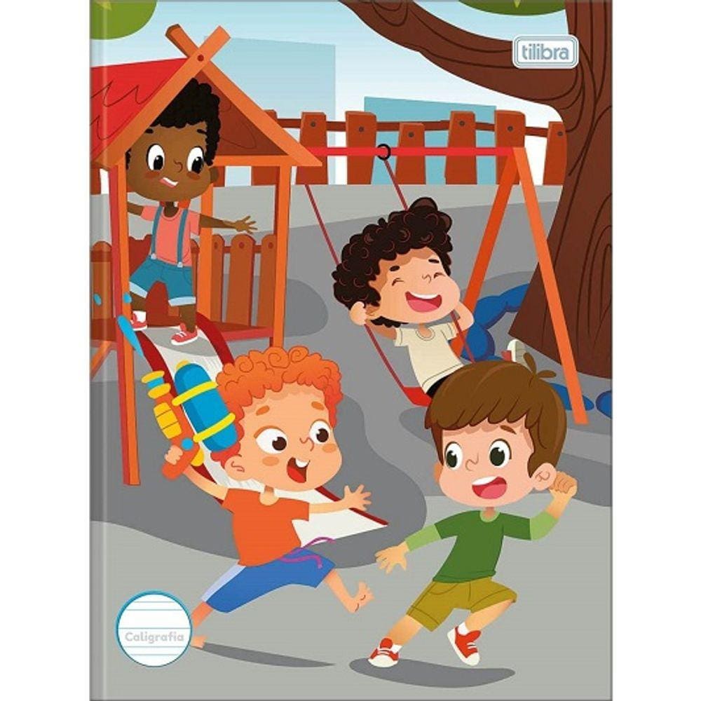 Caderno Brochura CapaDura Caligrafia SapecaMasc40Fls Tilibra