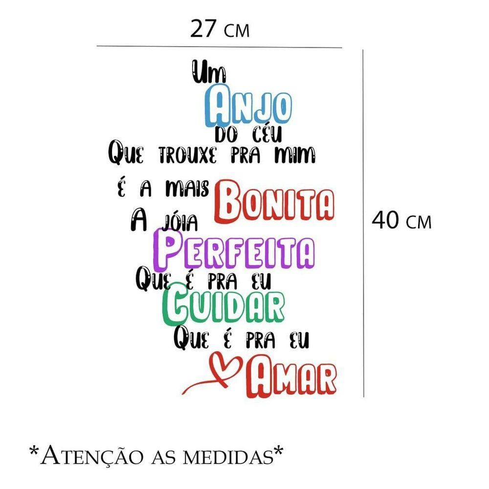 Adesivo De Porta Frase Um Anjo Do Céu