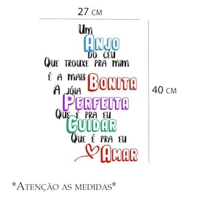 Adesivo De Porta Frase Um Anjo Do Céu