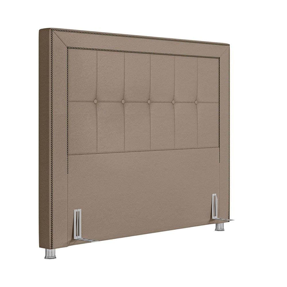 Cabeceira Cama Box Casal 140cm Paolla P02 Sintético Bege - Mpozenato
