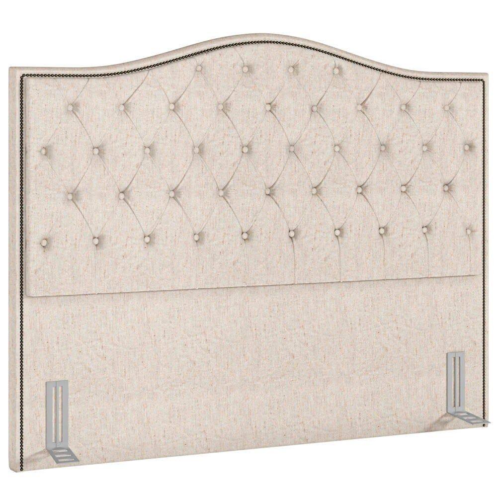 Cabeceira Cama Box Casal King 195cm Siena P02 Linho Cru - Mpozenato
