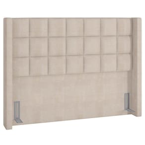 Cabeceira Cama Box Casal King 195cm Pisa P02 Linho Bege Cru - Mpozenato