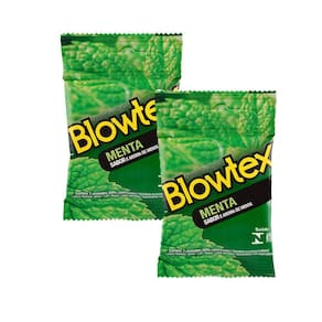 Kit 2 Pacotes Preservativo Blowtex Menta C/ 3 Unidades Cada