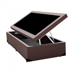 Cama Box Baú Solteiro NK Camas Sintético Marrom 41x78x188