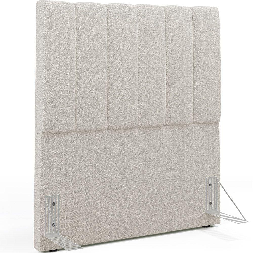 Cabeceira Cama Box Solteiro 100 cm Dália W01 Bouclê Creme - Lyam Decor