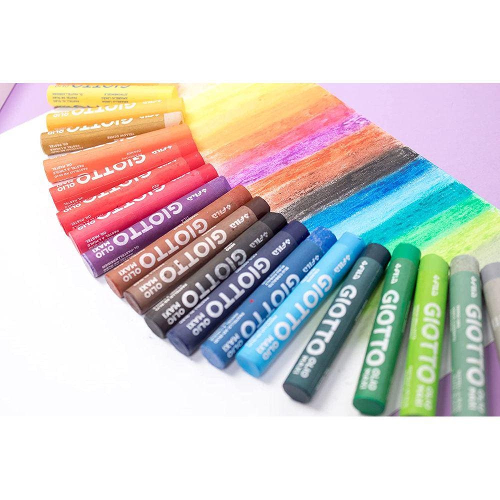 Kit Completo Giz Pastel 24 cores  Oleoso Giotto OLIO MAXI
