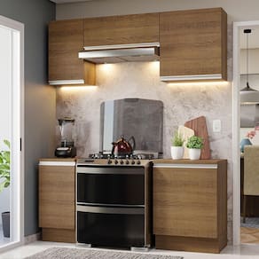 Armário de Cozinha Completa 180cm Rustic Glamy Madesa 12