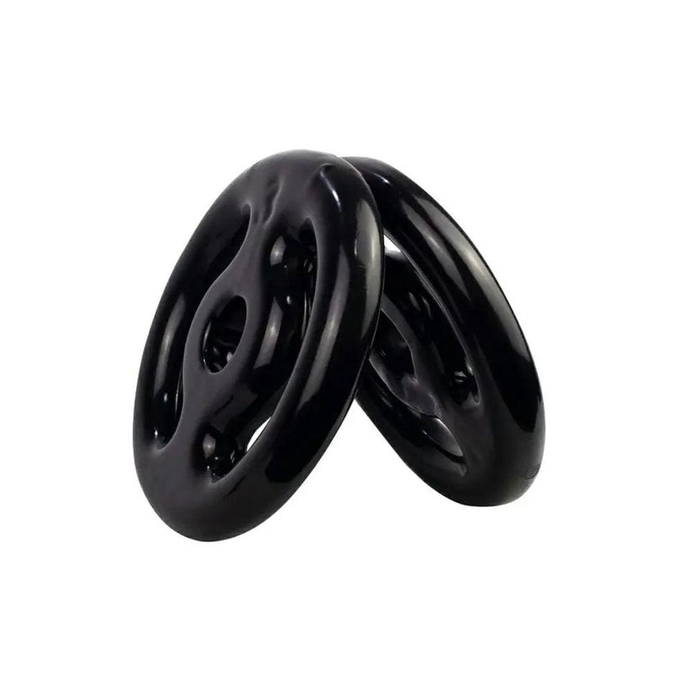 Par de Anilha Emborrachada 1kg Vazada