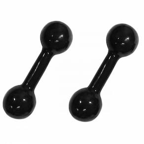 Par de Halteres Emborrachado para Musculação 10kg Preto