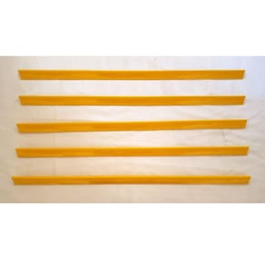 Porta Etiqueta Bandeja Gondola LX 92 Cm Amarelo Kit Com 5