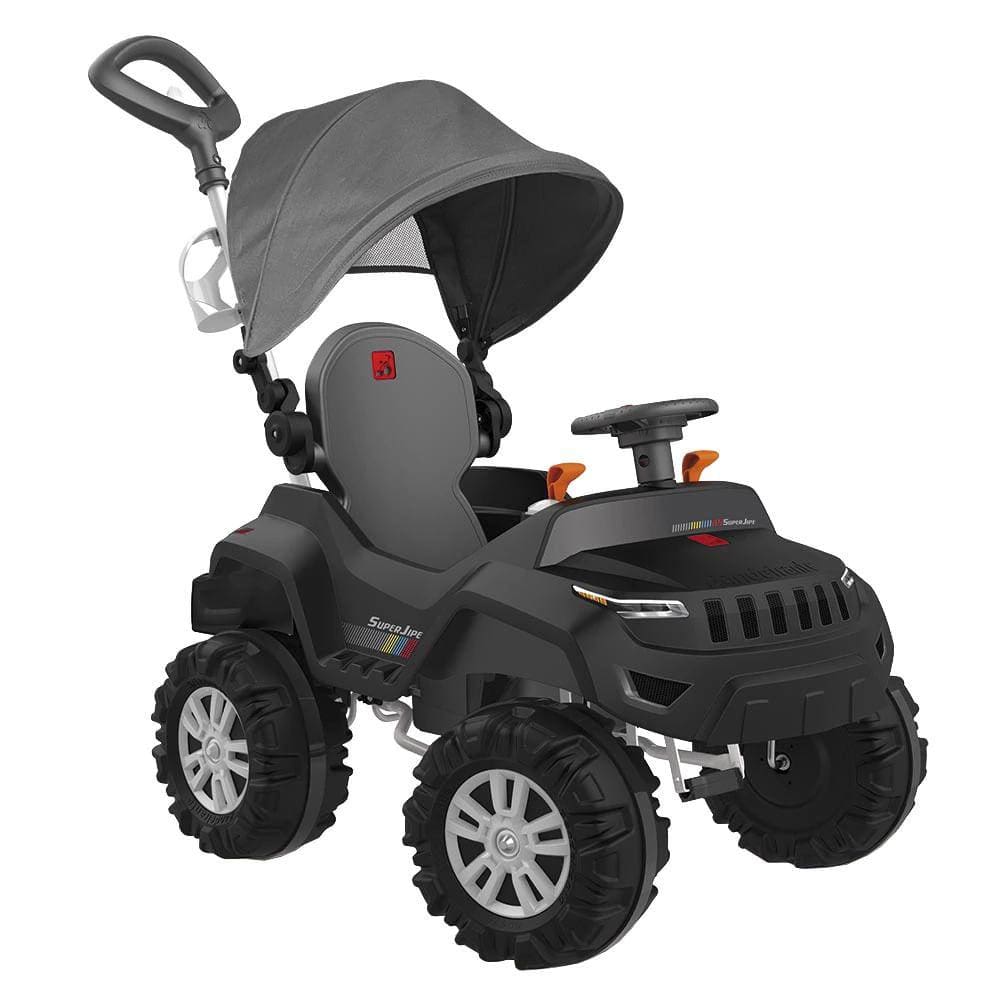 Super Banjipe Reclinável com Capota Passeio e Pedal Bandeirante Preto