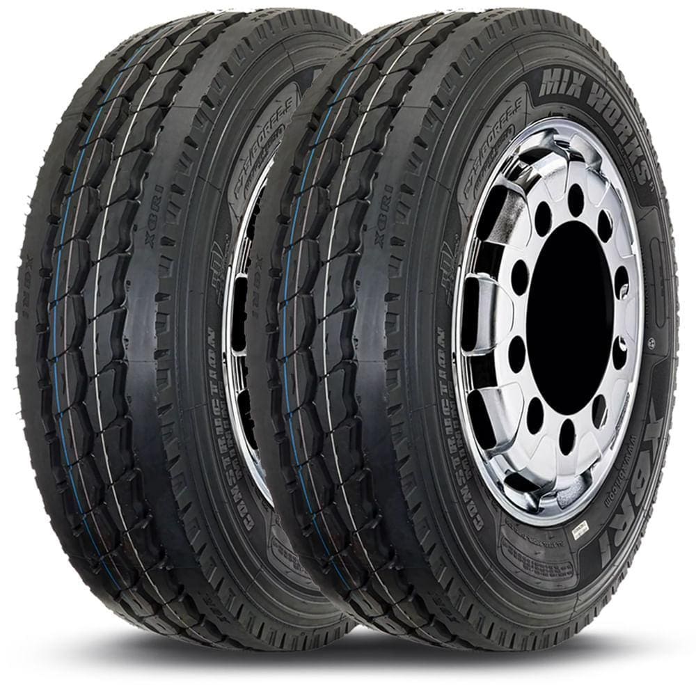 Kit 2 Pneu 275/80R22.5 Xbri Mix Works F1 149/146K Liso Misto